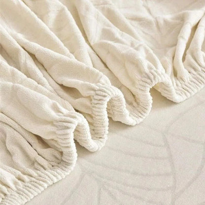 Capa de Sofá de Canto Impermeável Relevo Special - Creme