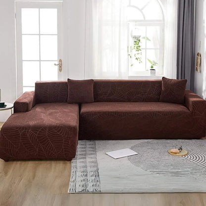 Capa de Sofá de Canto Impermeável Relevo Special - Tabaco