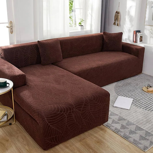Capa de Sofá de Canto Impermeável Relevo Special - Tabaco