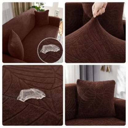 Capa de Sofá de Canto Impermeável Relevo Special - Tabaco