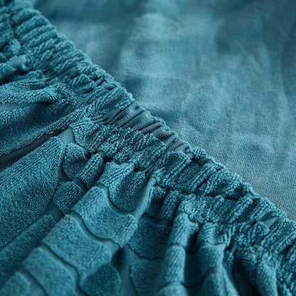 Capa de Sofá de Canto Impermeável Relevo Special - Turquesa