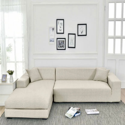 Capa de Sofá de Canto Spandex Special - Creme