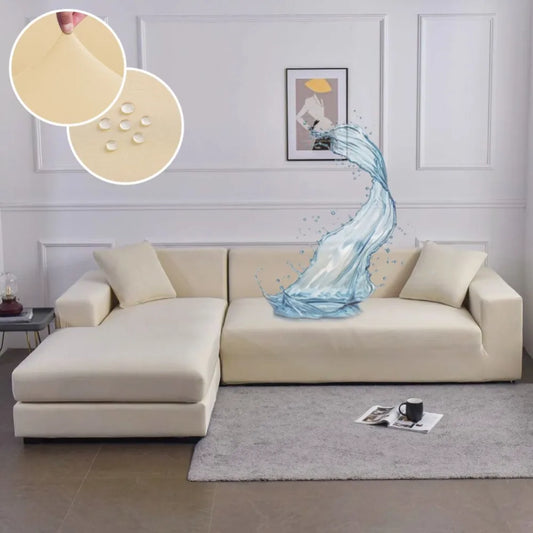 Capa de Sofá de Canto Spandex Special Impermeável - Branco Off