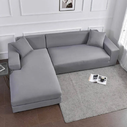 Capa de Sofá de Canto Spandex Special - Cinza Claro