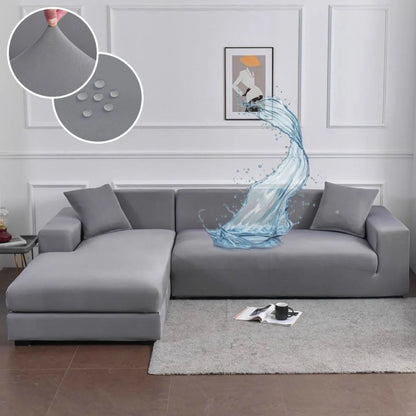 Capa de Sofá de Canto Spandex Special Impermeável - Cinza Claro