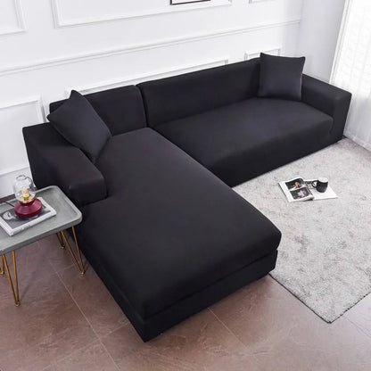 Capa de Sofá de Canto Spandex Special Impermeável - Preta