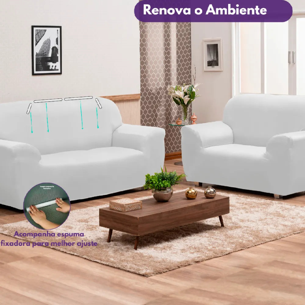 Capa de Sofá Elastex - Branco
