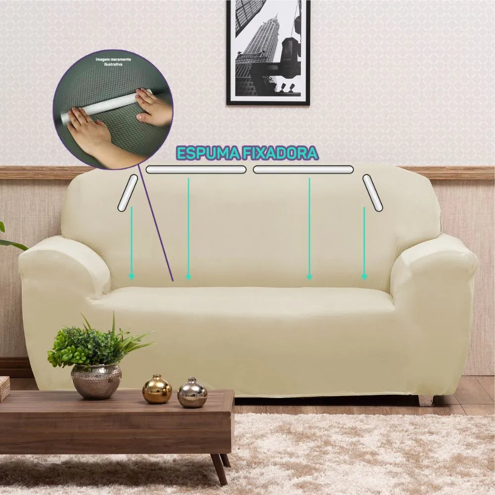 Capa de Sofá Elastex - Creme
