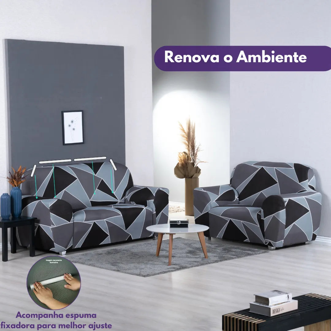 Capa de Sofá Elastex - Geo Urbana