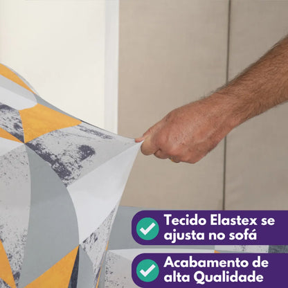 Capa de Sofá Elastex - Mármore Cinza