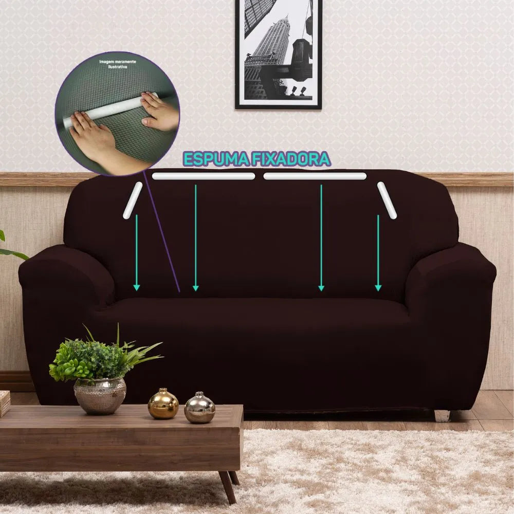 Capa de Sofá Elastex - Marrom Tabaco