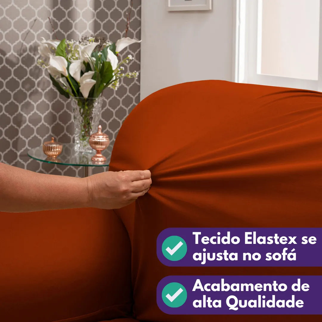Capa de Sofá Elastex - Terracota