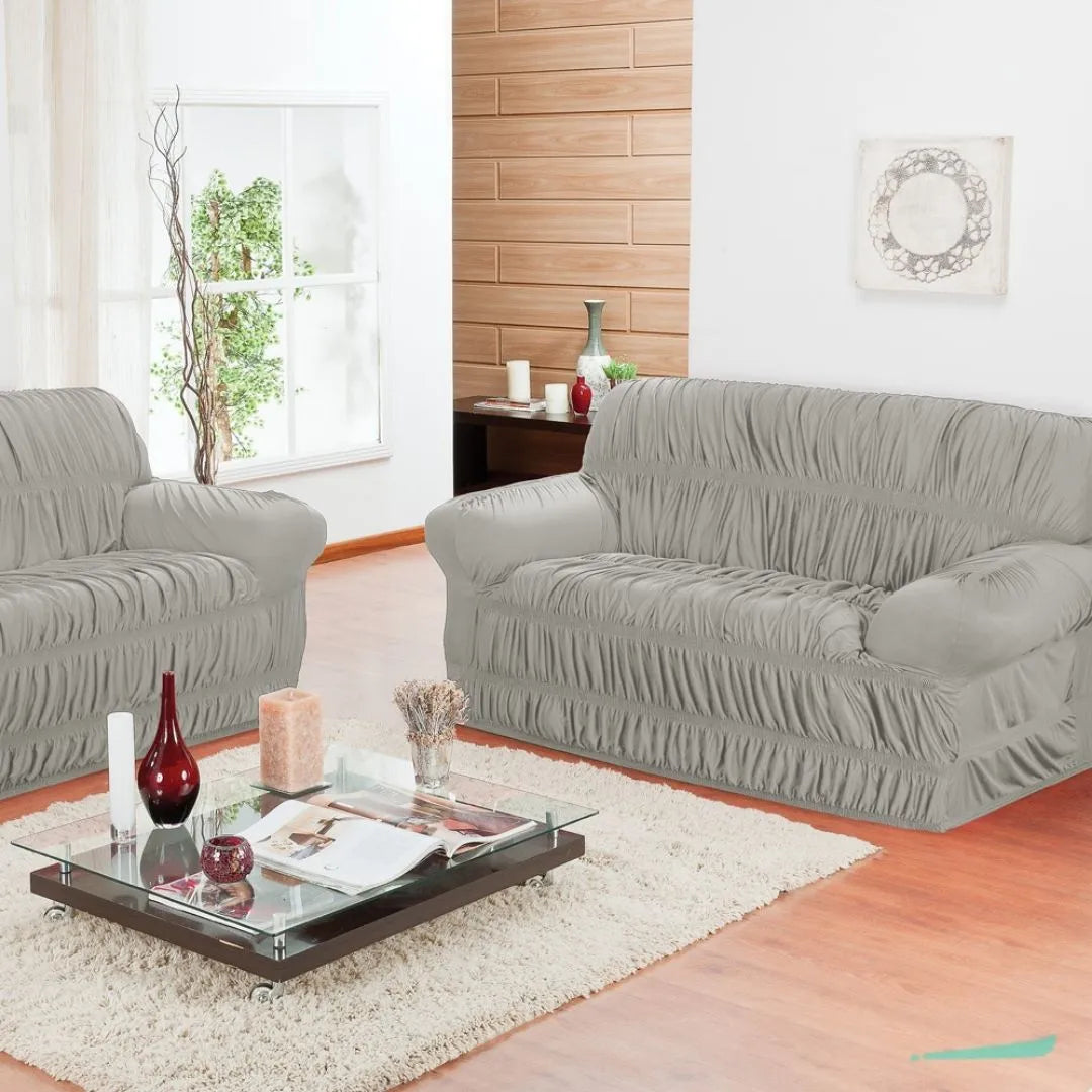 Capa de sofá Elasticada Elegance - Cinza