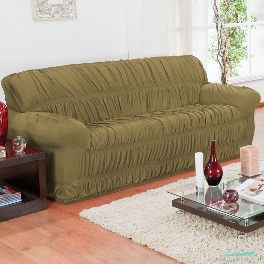 Capa de sofá Elasticada Elegance - Musgo
