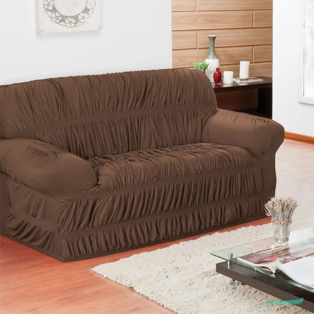 Capa de sofá Elasticada Elegance - Tabaco