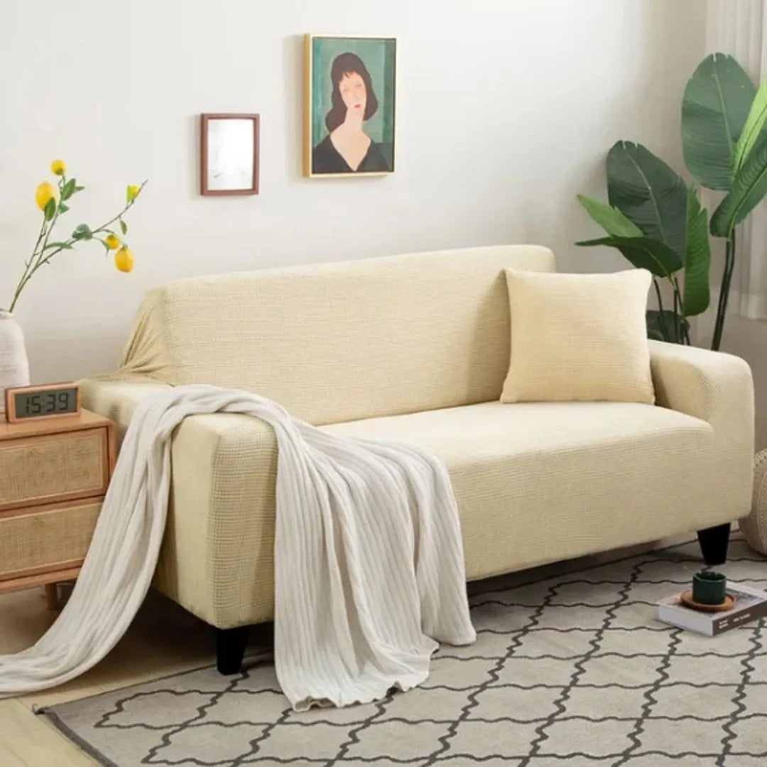 Capa de Sofá Special Confort Grid - Creme