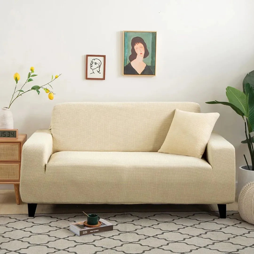 Capa de Sofá Special Confort Grid - Creme