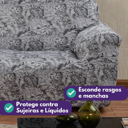Capa de Sofá Elastex - White Flower