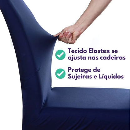 Capa Para Cadeira de Jantar - Azul Marinho