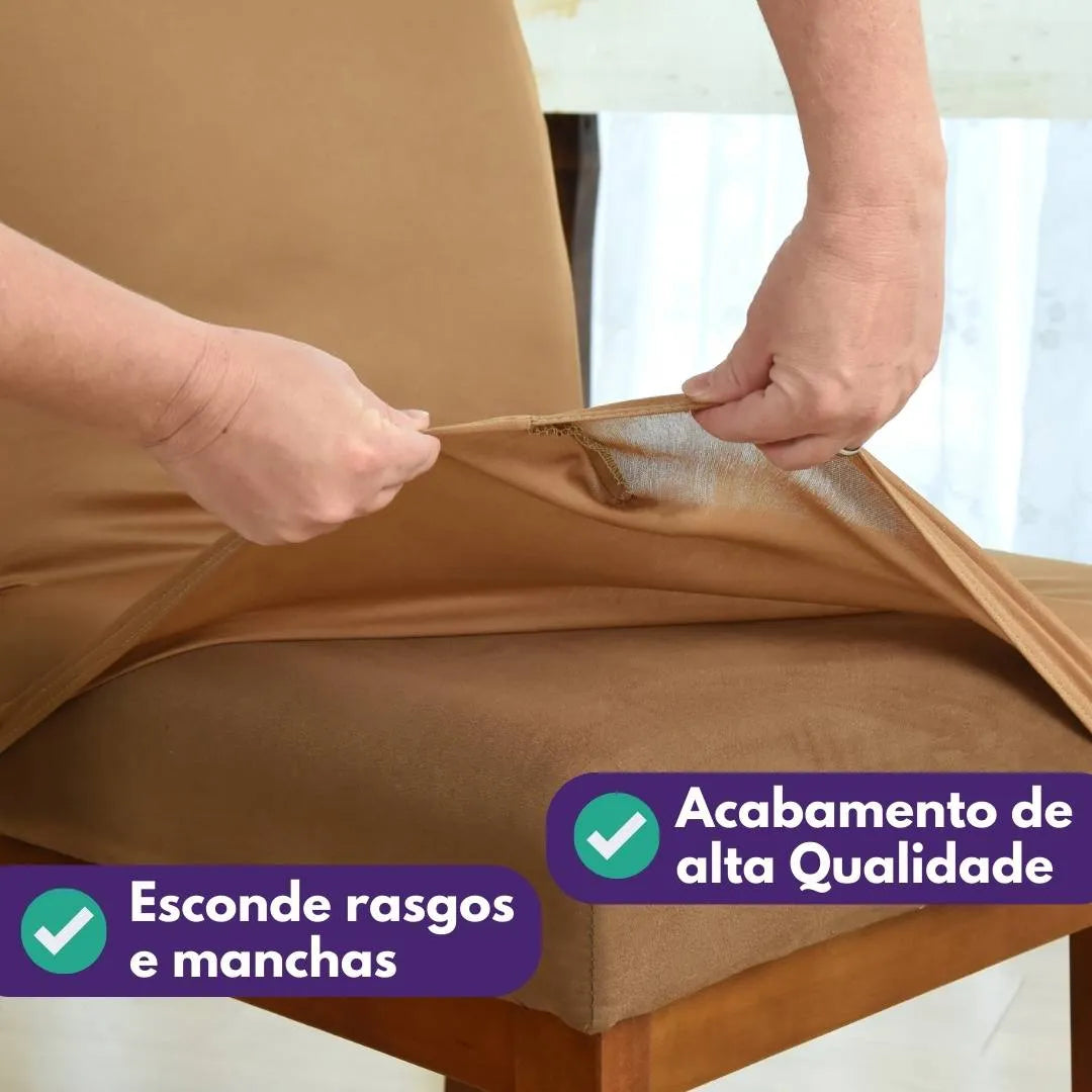 Capa para Cadeira de Jantar - Caramelo
