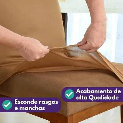 Capa para Cadeira de Jantar - Caramelo
