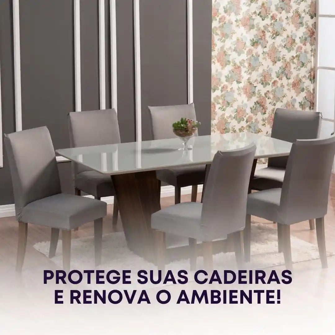Capa Para Cadeira de Jantar - Cinza Claro