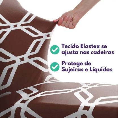 Capa para Cadeira de Jantar - Geo Tabaco