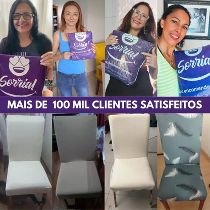 Capa Para Cadeira de Jantar - Modern Leaf