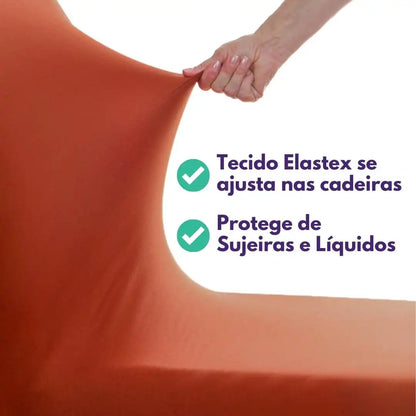 Capa Para Cadeira de Jantar - Terracota