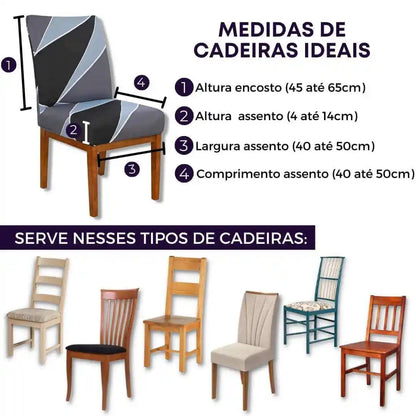 Capa Para Cadeira de Jantar - Geo Urbana