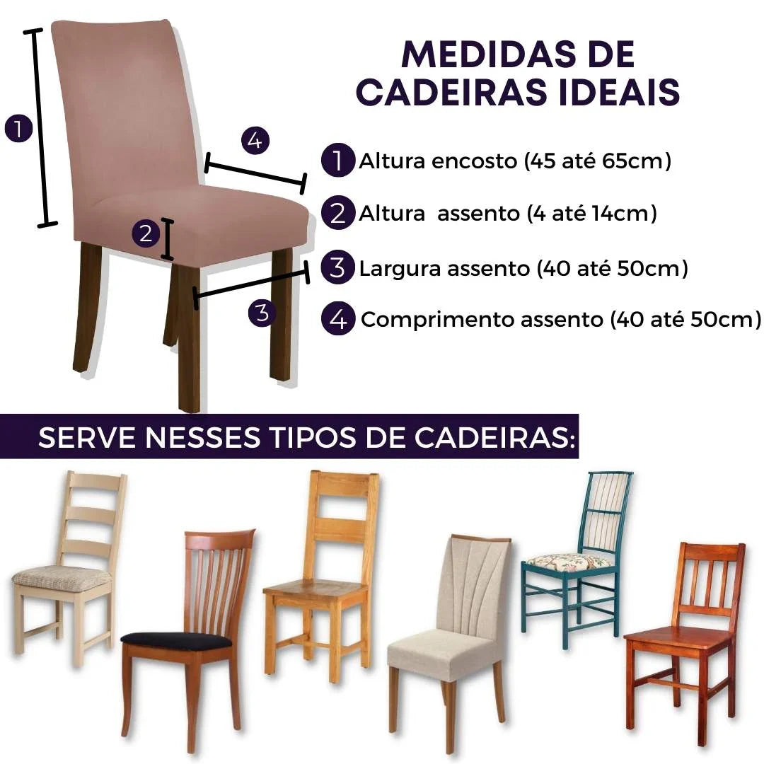 Capa Cadeira Suede Confort Plus - Cobre