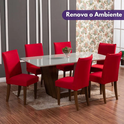 Capa Para Cadeira de Jantar - Vermelha