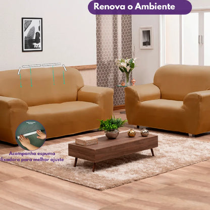 Capa de Sofá Elastex - Caramelo