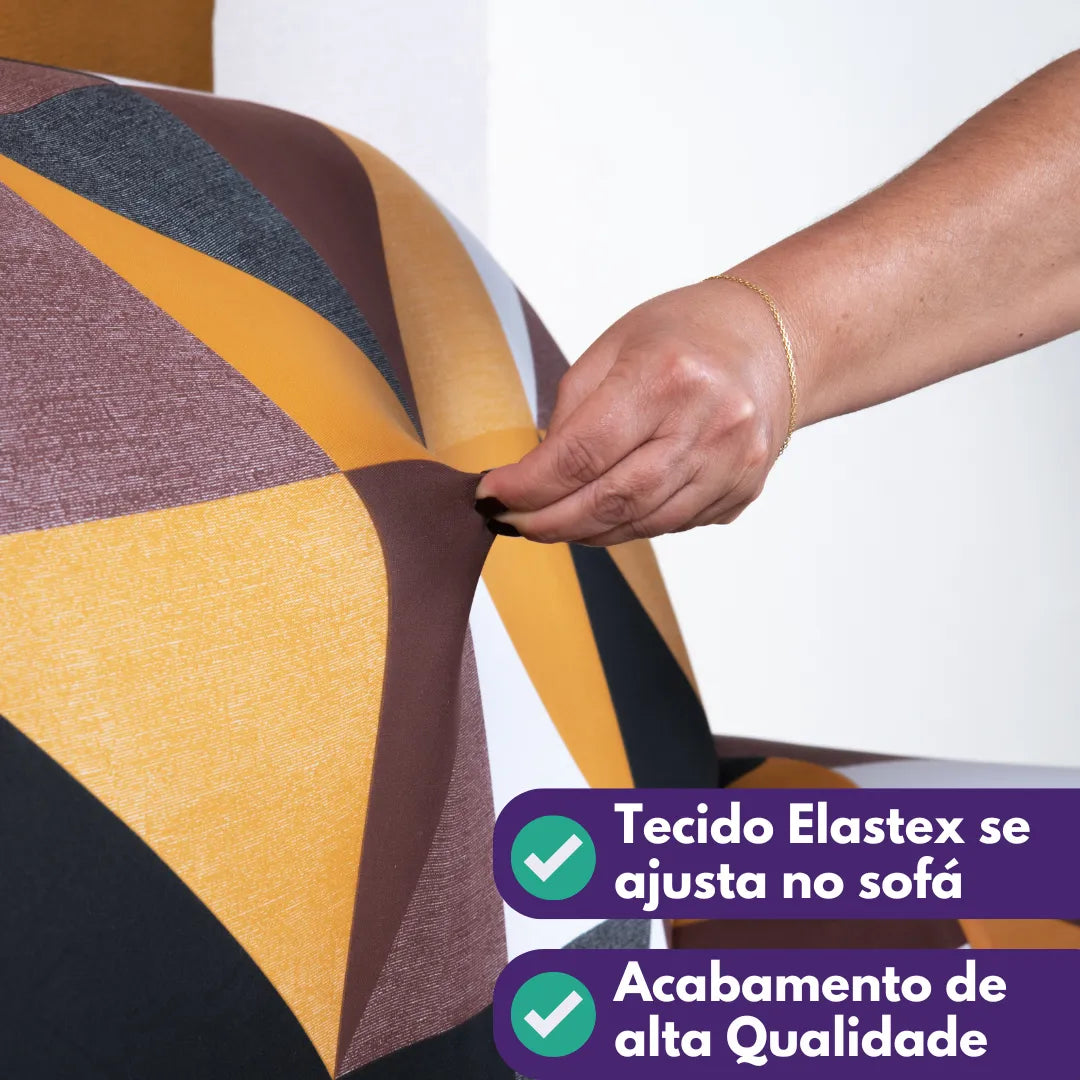 Capa de Sofá Elastex - Geo Retrô