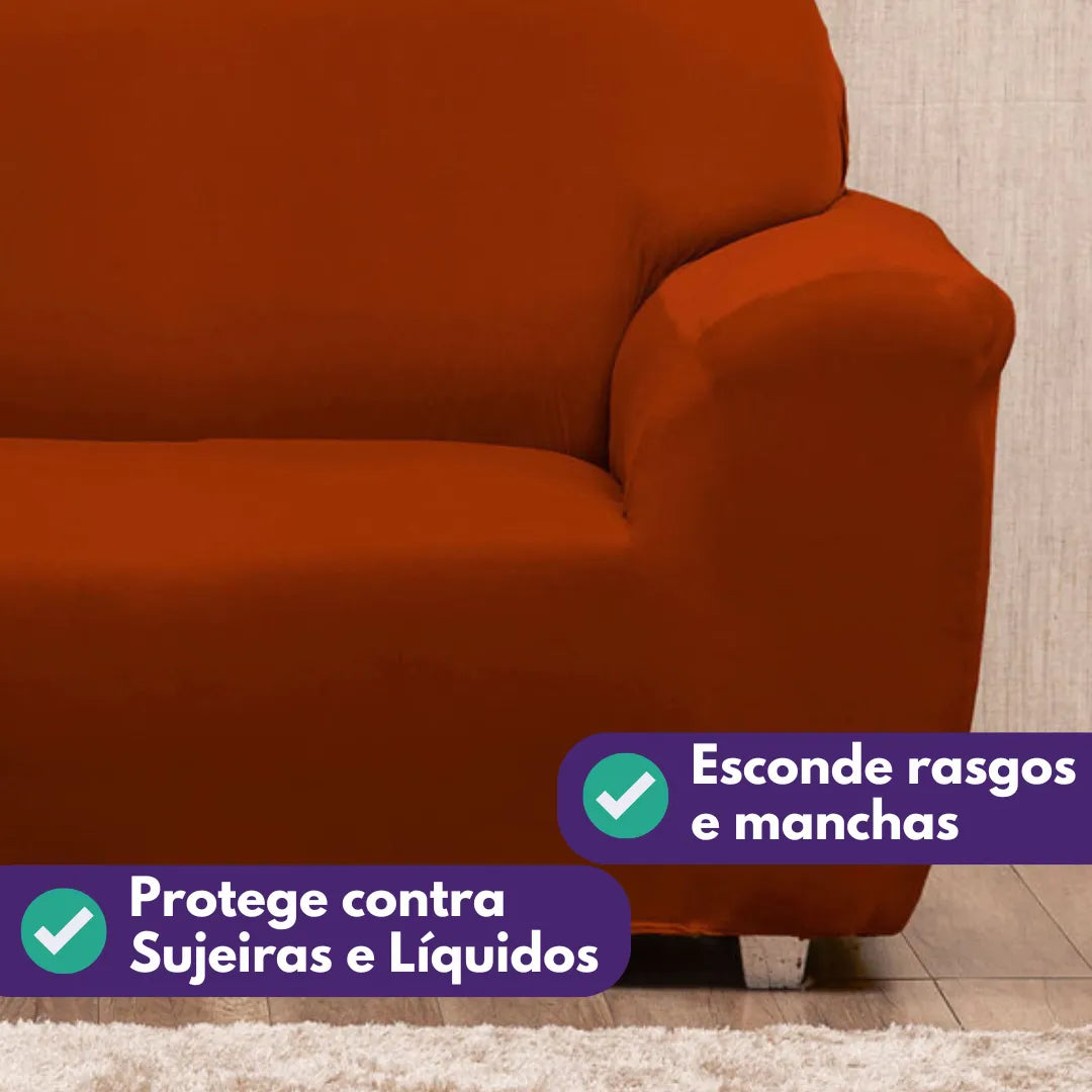 Capa de Sofá Elastex - Terracota