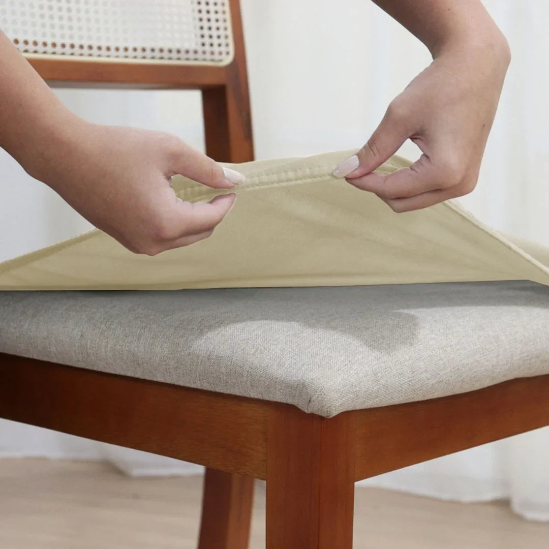 Capa para Assento de Cadeira - Creme