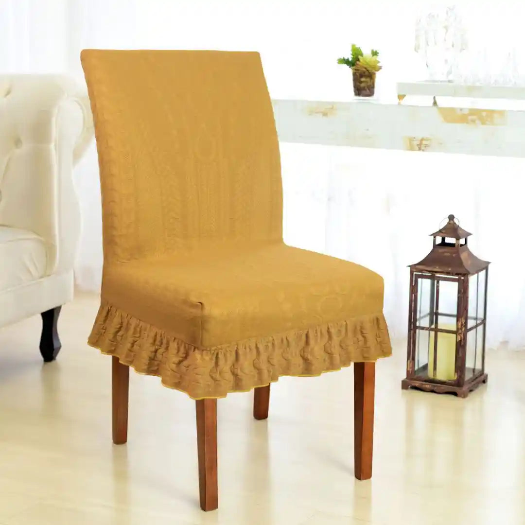 Capa Cadeira Boutique Babado - Doce de Leite