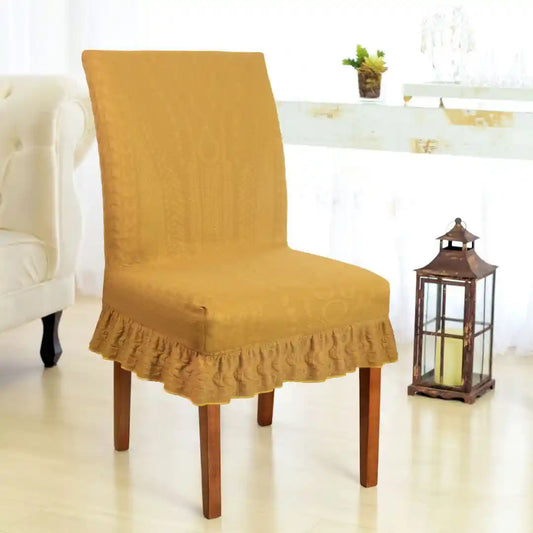 Capa Cadeira Boutique Babado - Doce de Leite