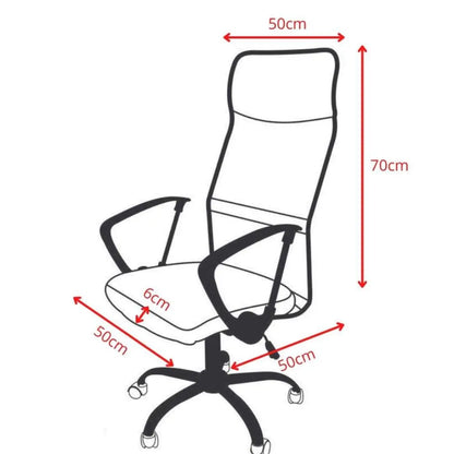 Capa para Cadeira de Escritório Presidente - Mármore Cinza