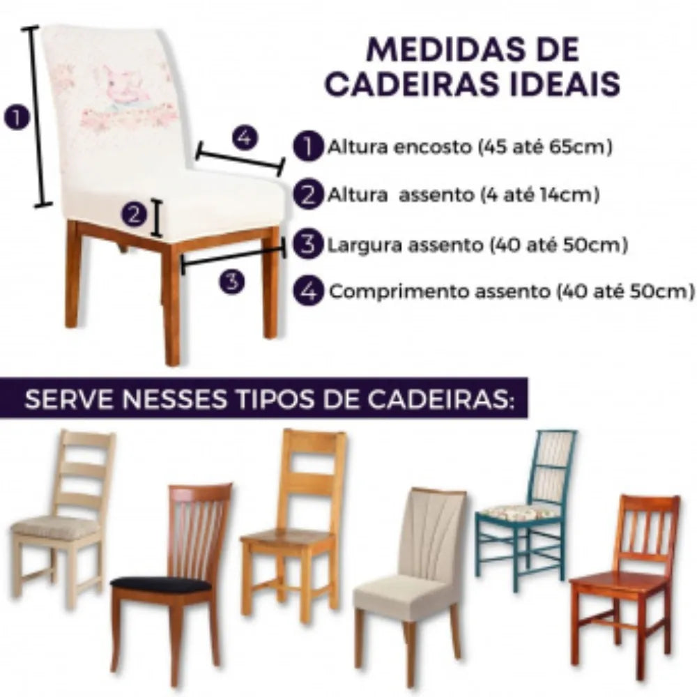 Capa para Cadeira de Jantar - Coelhinho