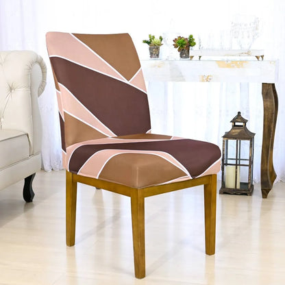 Capa Para Cadeira de Jantar - Geo Caramelo