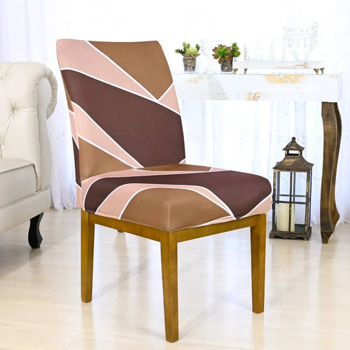 Capa Para Cadeira de Jantar - Geo Caramelo