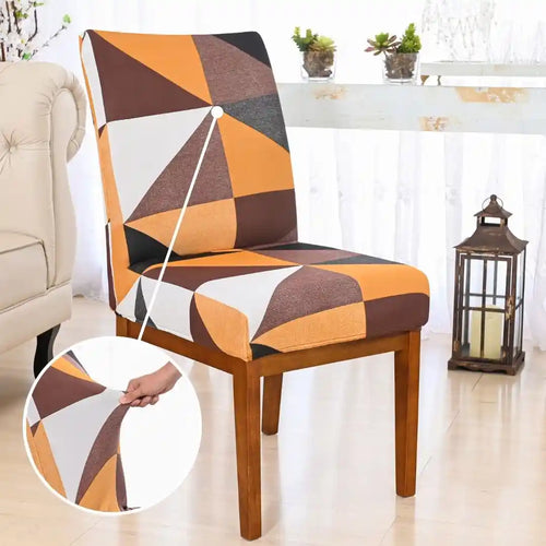 Capa Para Cadeira de Jantar - Geo Retrô