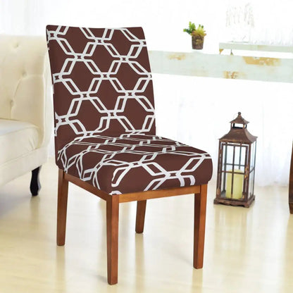 Capa para Cadeira de Jantar - Geo Tabaco