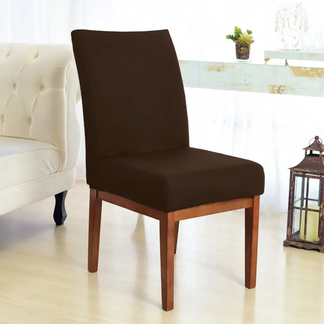 Capa Para Cadeira de Jantar - Marrom Tabaco