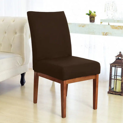 Capa Para Cadeira de Jantar - Marrom Tabaco