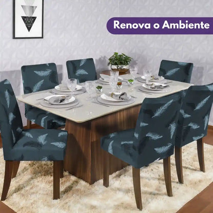 Capa Para Cadeira de Jantar - Modern Leaf