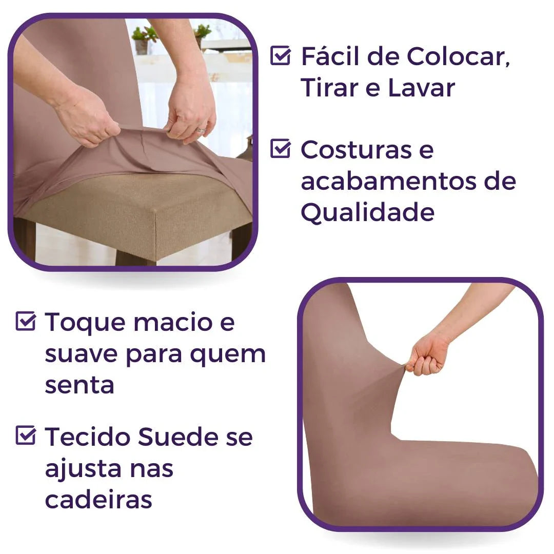 Capa Cadeira Suede Confort Plus - Cobre