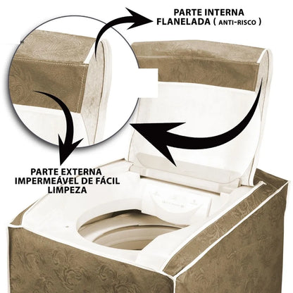 Capa para Máquina de Lavar Bege - Vários tamanhos