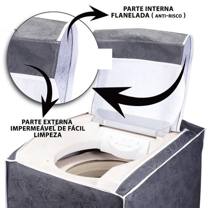 Capa para Máquina de Lavar Cinza - Vários tamanhos